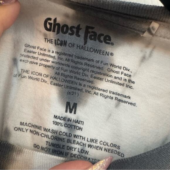 Ghost Face “Call Me” Scream Tie Dye Halloween Themed Long Sleeve T Shirt Size M - Picture 6 of 7